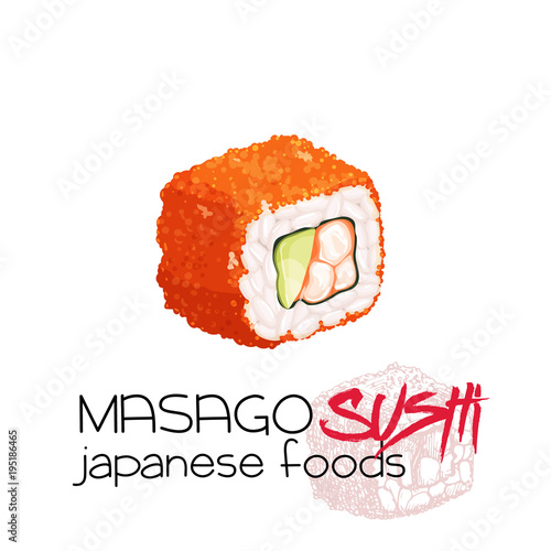 Masago sushi.