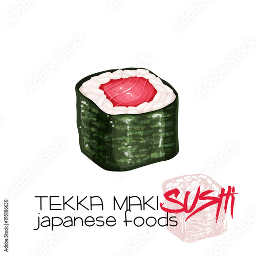 Tekka maki sushi.