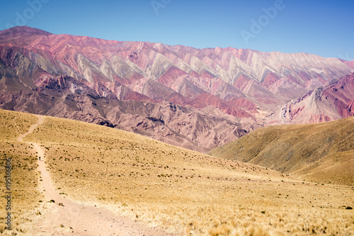 Mountain of the 14 color in Humahuaca, Northwest of Argentina