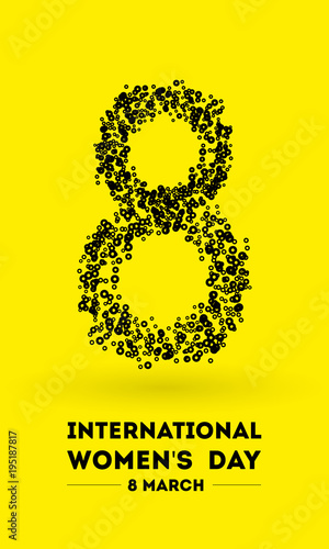 International Women's Day. 8 March. Flat design, vector illustration