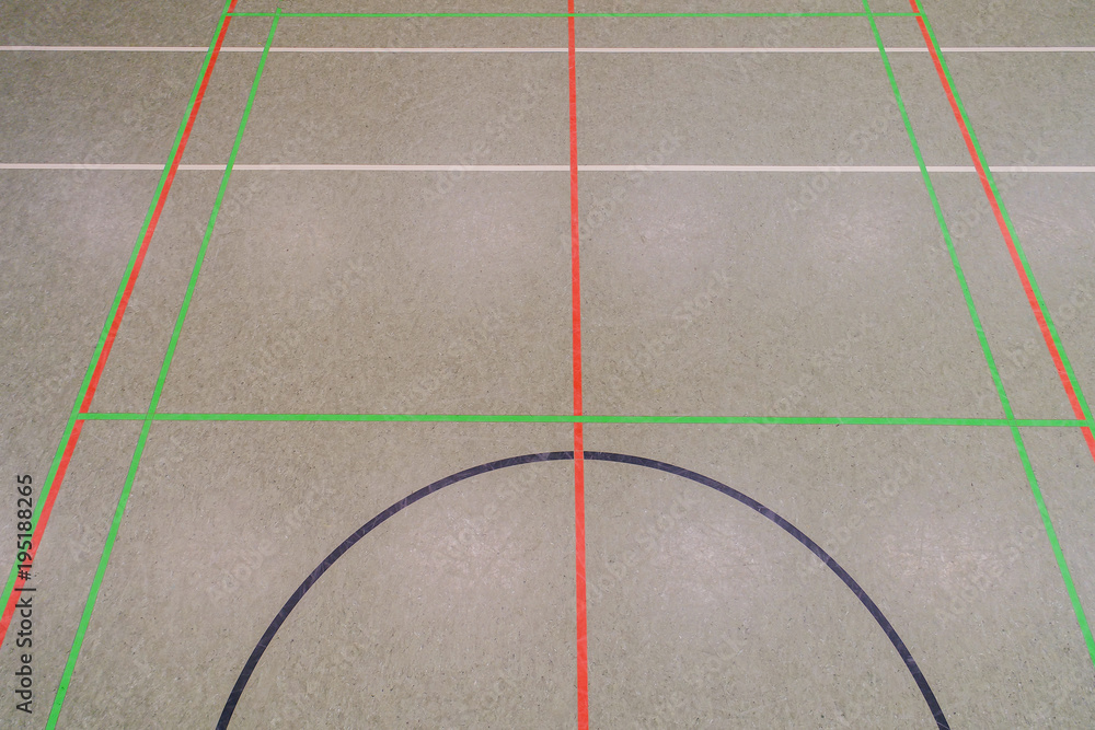Basketball Hallenboden und Handball Hallenboden StockFoto Adobe Stock