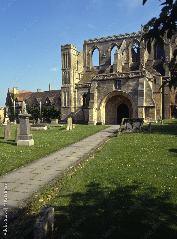 Historic Malmesbury Abbey in the Cotswolds,Wiltshire, UK