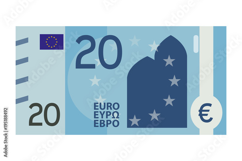 20 Euro Schein - minimalistische Banknote