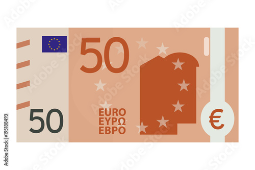 50 Euro Schein - minimalistische Banknote