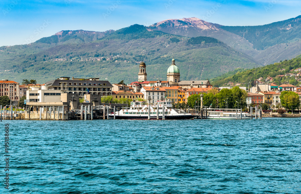 Harbor of Intra Verbania, is a little town on the shore of Lake Maggiore, Italy