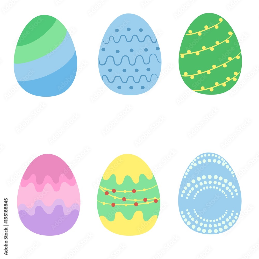 Easter egg. It's spring. Gift. Seasonal celebration. Vector illustration.part#4 Easter egg. It's spring. Gift. Seasonal celebration. Vector illustration.part#4