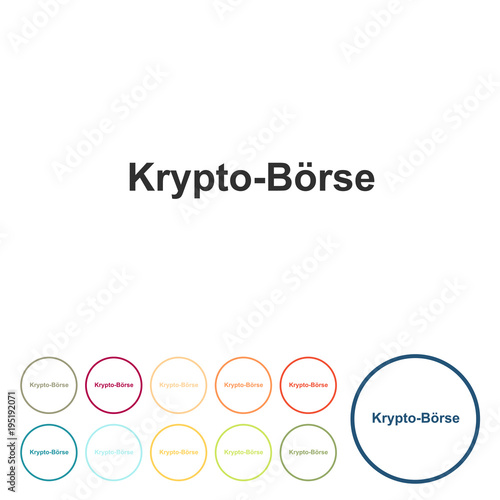 Runde Schaltflächen - Krypto-Boerse