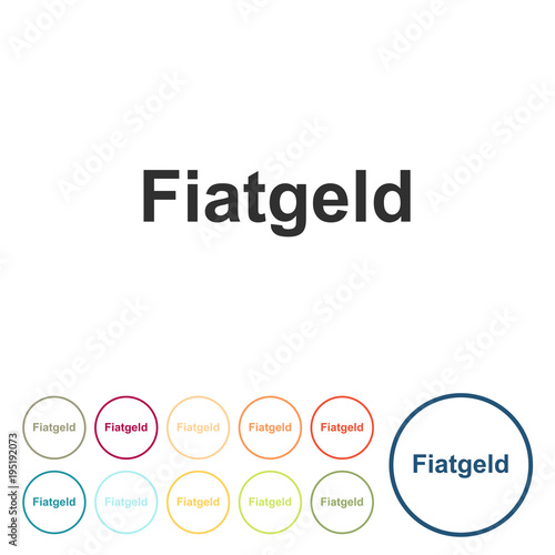 Runde Schaltflächen - Fiatgeld