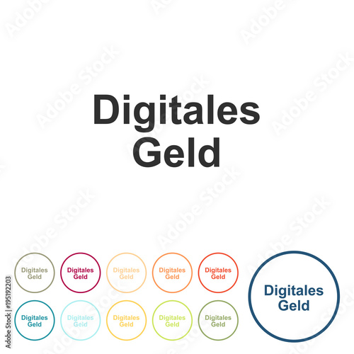 Runde Schaltflächen - Digitales Geld