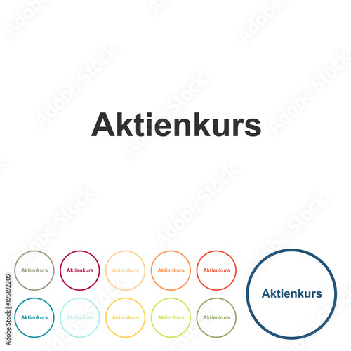 Runde Schaltflächen - Aktienkurs