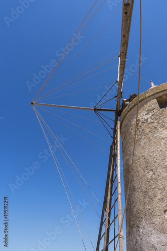 windmills at the saltworks of Trapani in Sicily in Italy