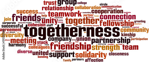 Togetherness word cloud