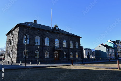 Iceland Reykjavik Althing National Diet Building アイスランド レイキャビク アルシング 国会議事堂 photo