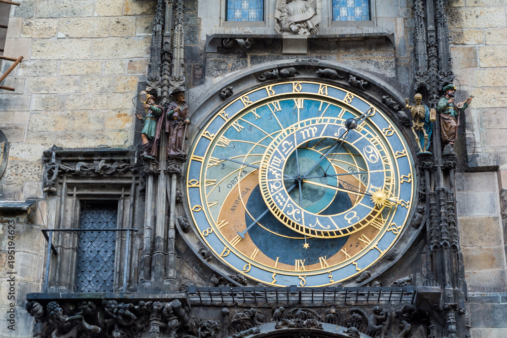 The Prague medieval astronomical clock The Prague medieval astronomical clock