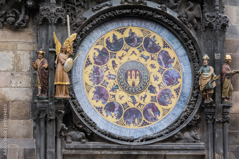 Prague clock. Zodiac signs