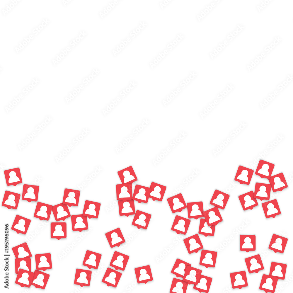 Social media background with man icon notification. Social media background with man icon notification.