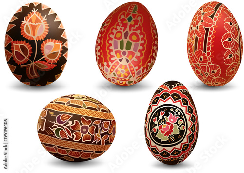 Colorful Painted Easter Egg...