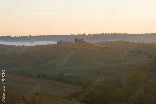 September morning in the hills of Tuscany. Italy