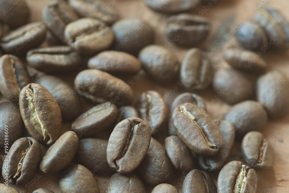 Fototapeta premium coffee beans macro