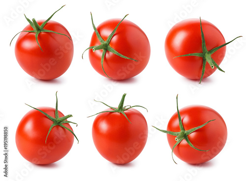 Tomatoes isolated on white