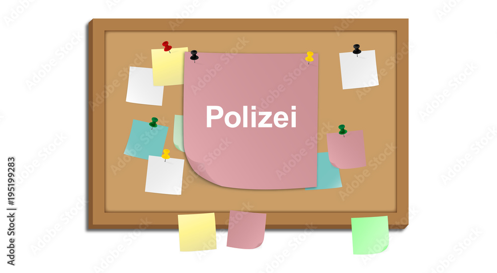 Pinnwand - Polizei Stock-Vektorgrafik | Adobe Stock
