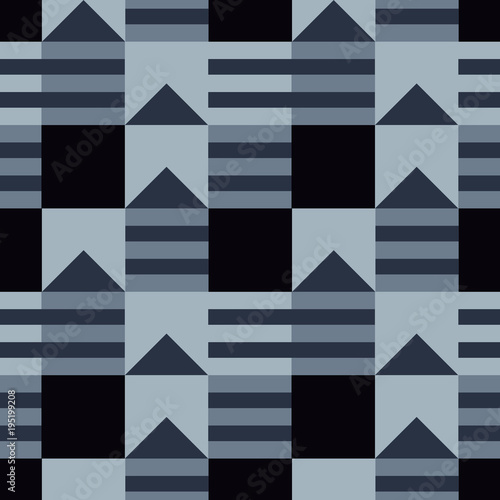 Roofs and windows seamless pattern. Suitable for screen, print and other media.