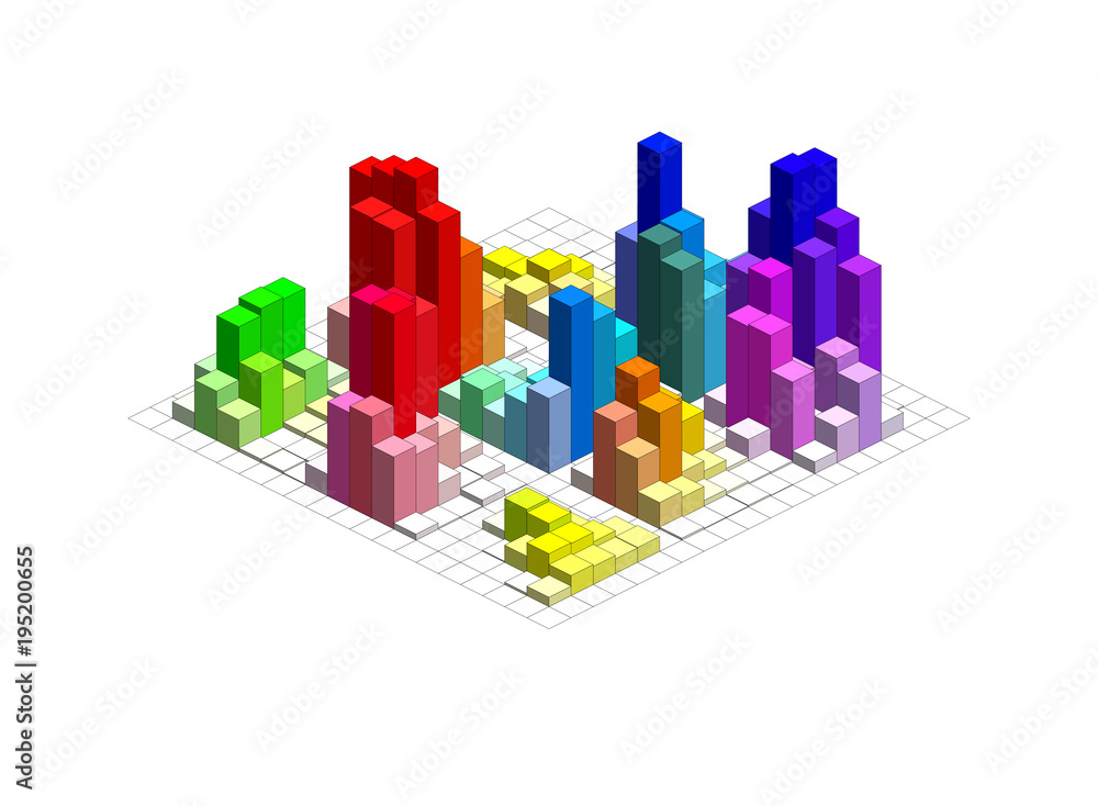 Infographic Isometric Vector Graph Infographic Isometric Vector Graph
