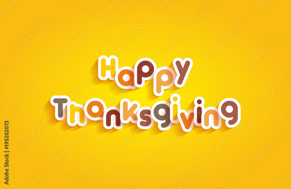 Happy Thanksgiving Design On background vector illustration