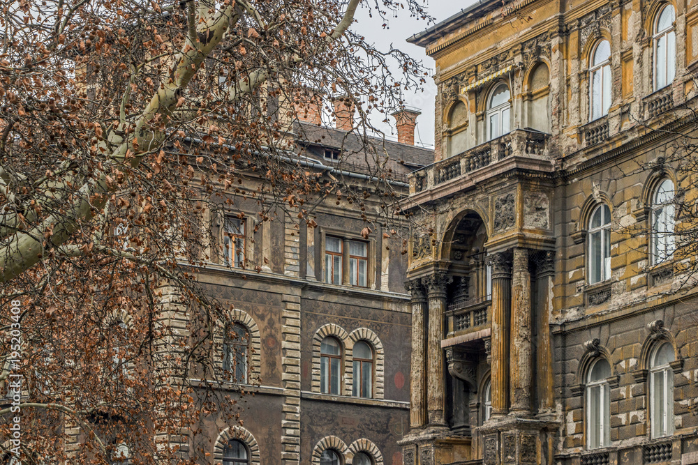 old building facade in Budapest