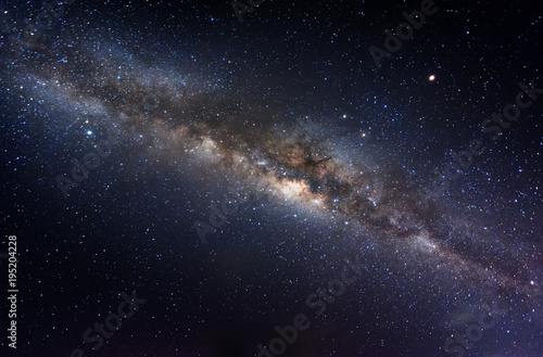 milky way galaxy with space dust.