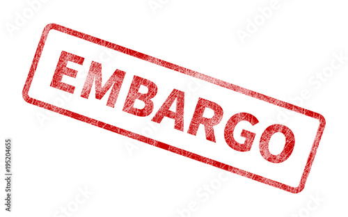 Embargo Stamp - Red Grunge Seal