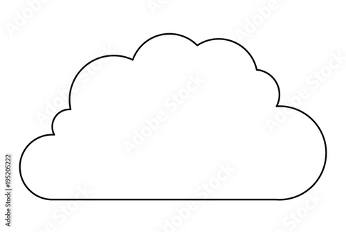 cloud silhouette isolated icon vector illustration design