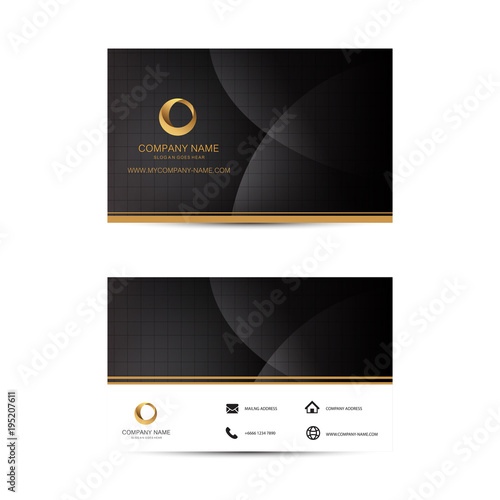 Geometric background business card template. Flat design.