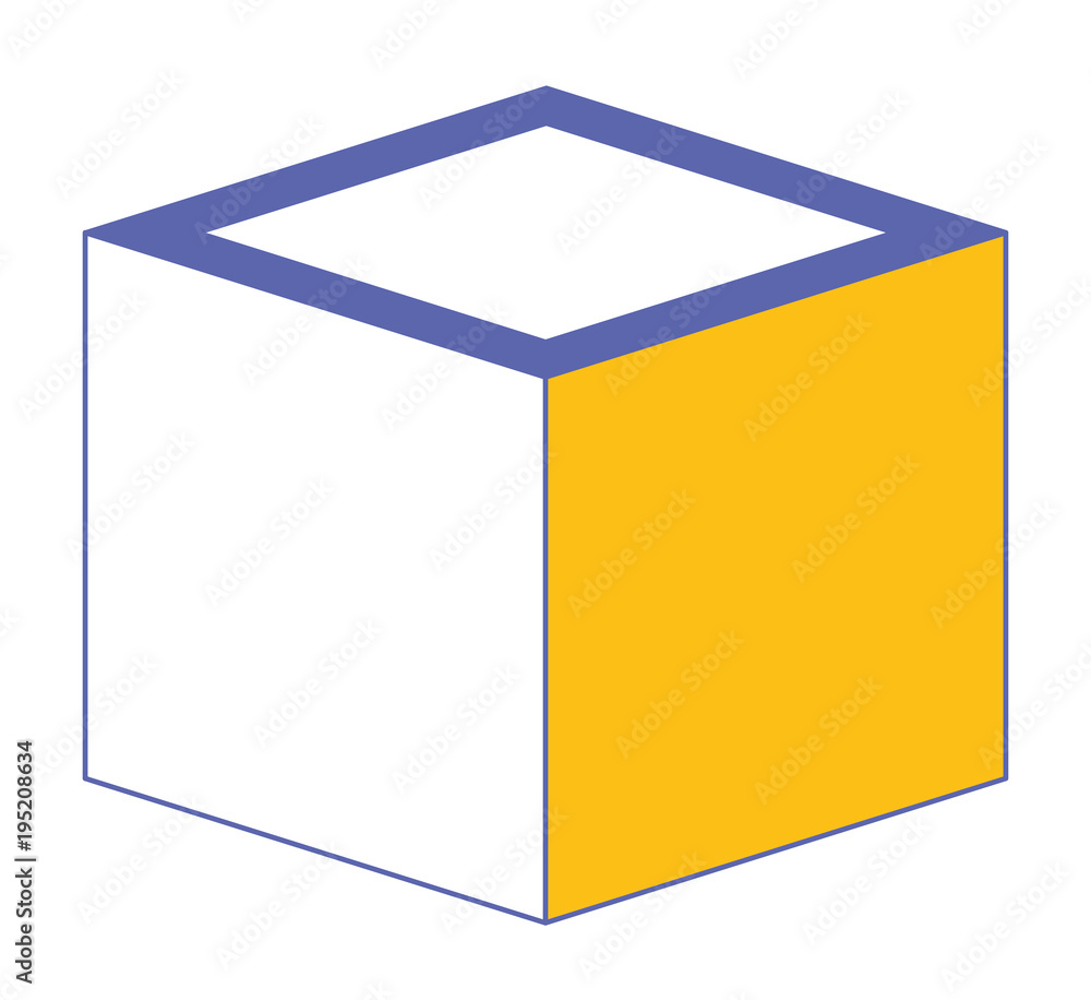 cubic matrix geometric icon vector illustration design cubic matrix geometric icon vector illustration design