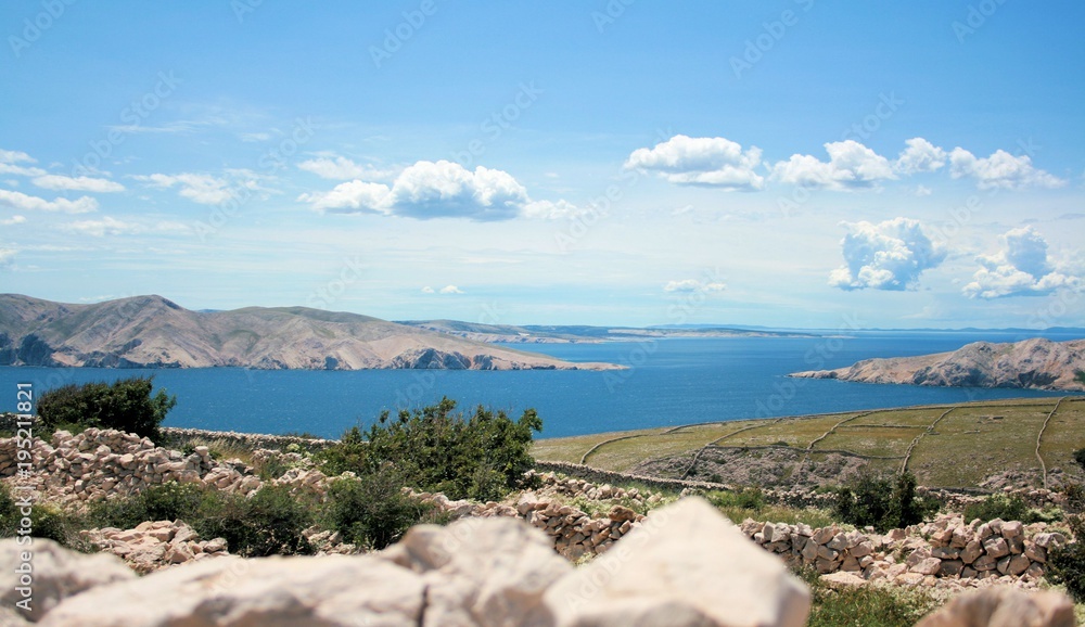 view while hiking near Baska, island Krk, Croatia view while hiking near Baska, island Krk, Croatia