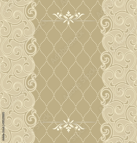 Abstract floral pattern. Vector background. Perfect for invitations or announcements.