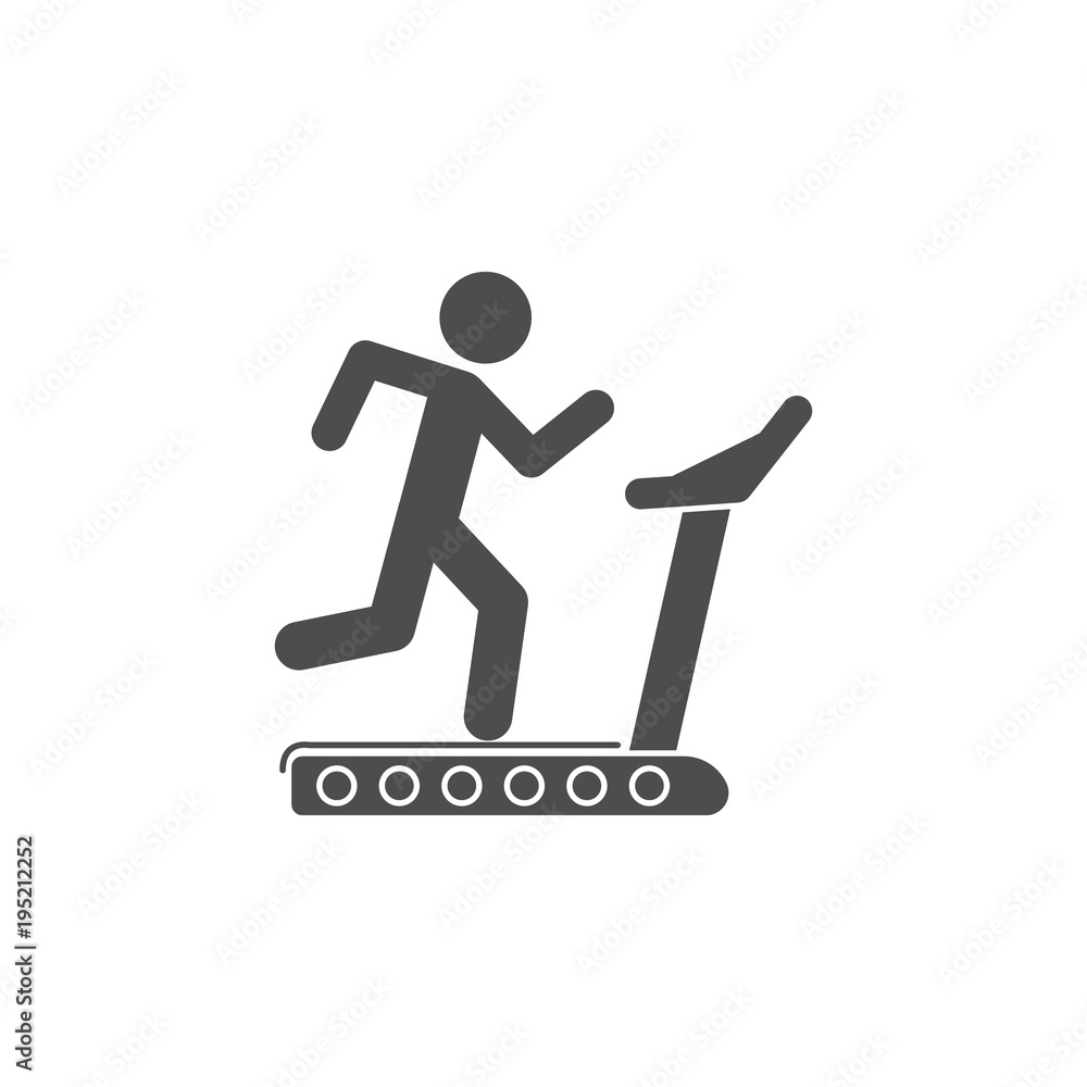 treadmill exercise icon.Element of popular fitness  icon. Premium quality graphic design. Signs, symbols collection icon for websites, web design,