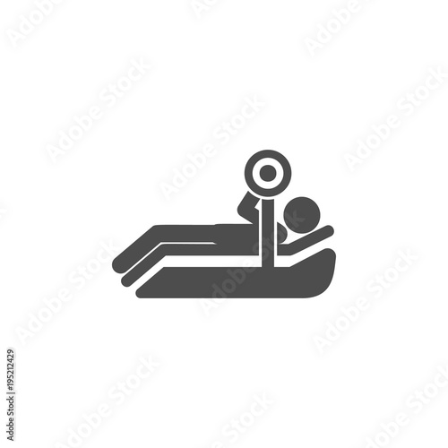 The bench press icon.Element of popular fitness  icon. Premium quality graphic design. Signs, symbols collection icon for websites, web design,