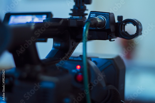 video camera is switched on, the rear view