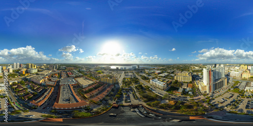 Aerial spherical image Downtown West Palm Beach Florida
