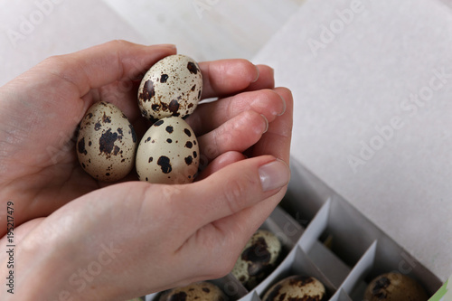 Healthy eating, cooking with quail eggs
