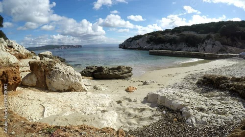 Cala Dragunara shore seen from the ground. Sardinia, Italy photo