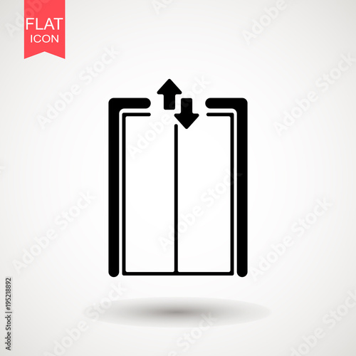 Elevator icon isolated on background. Lift icon vector. Modern flat pictogram, business, marketing, internet concept. Symbol for web site design or button to mobile app. Logo illustration