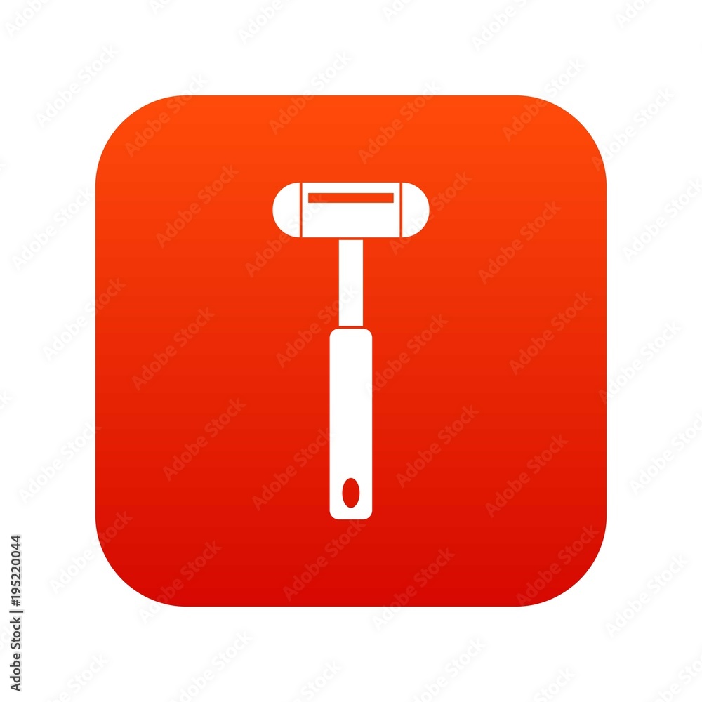 Reflex hammer icon digital red Reflex hammer icon digital red