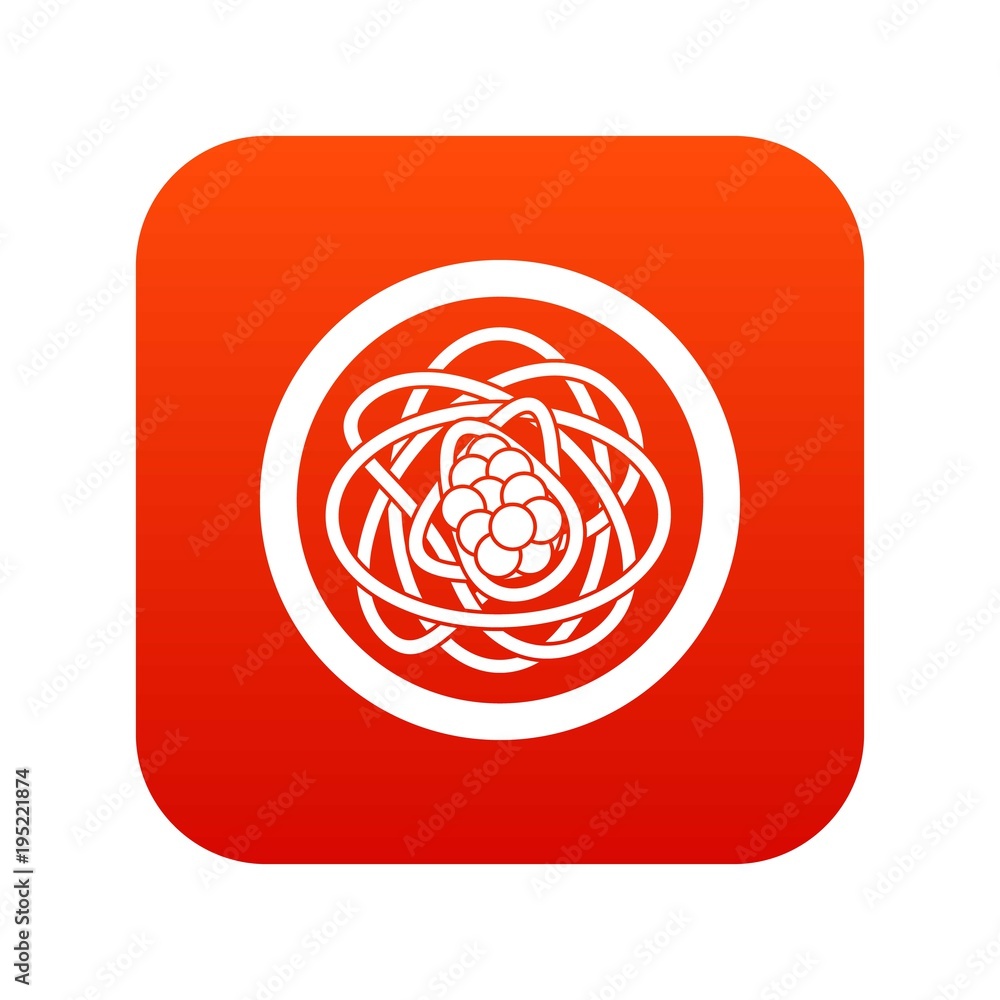 Asian noodles icon digital red Asian noodles icon digital red
