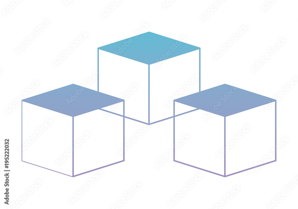 cubic set matrix geometric icons vector illustration design cubic set matrix geometric icons vector illustration design