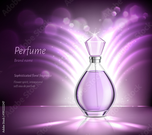 Perfume Product Advertising Realistic Composition