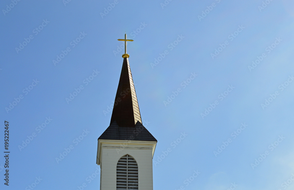 Christian background photo of a church steeple