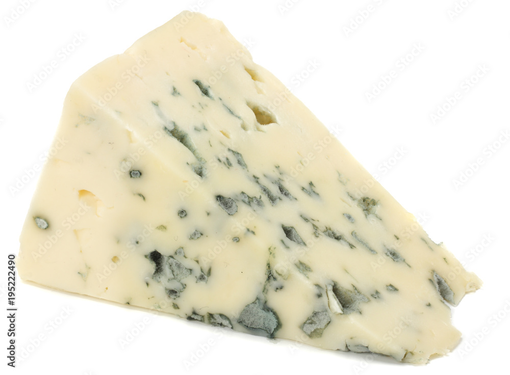 blue cheese isolated on a white background