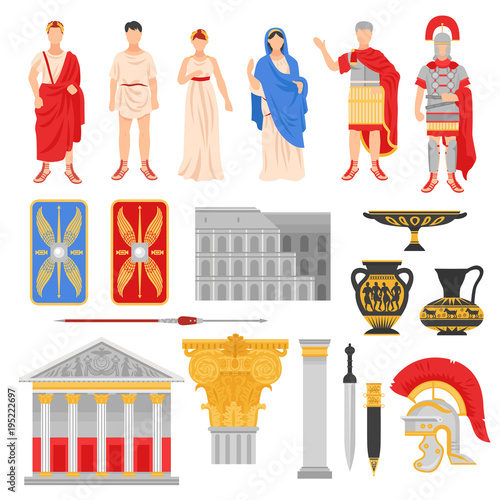 Imperial Rome Icons Set